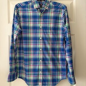 Vineyard Vines Blue and Green Casual Button Down Shirt